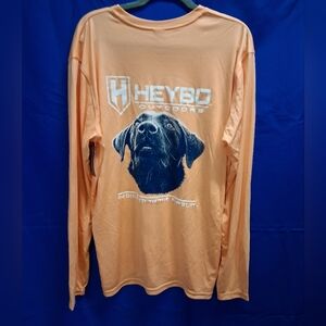NWT Mens HEYBO OUTDOORS Reef Performance Shady Lady Orange Long Sleeve Shirt